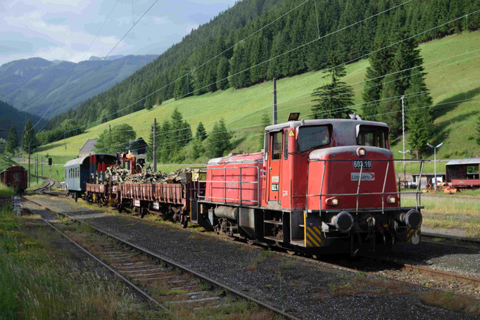 Nach der Ankunft im Bahnhof Vordernberg Süd