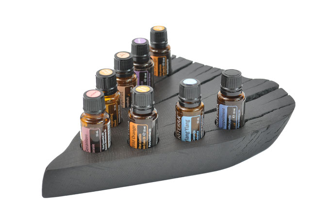 Mooreichenholz Aufsteller/Display für 8 Fl. dōTERRA oil Nr.1