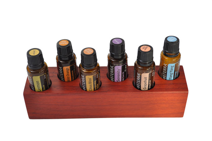 Padoukholz Aufsteller/Display für 6 Fl. dōTERRA oil Nr.2