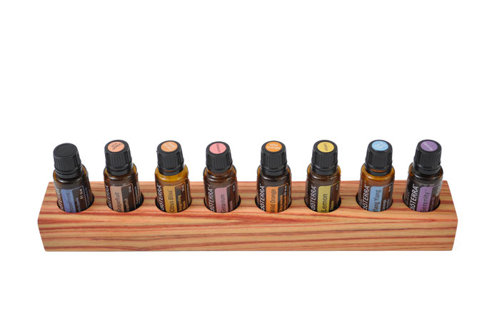 Rosenholz Aufsteller/Display für 8 Fl. dōTERRA oil Nr.2