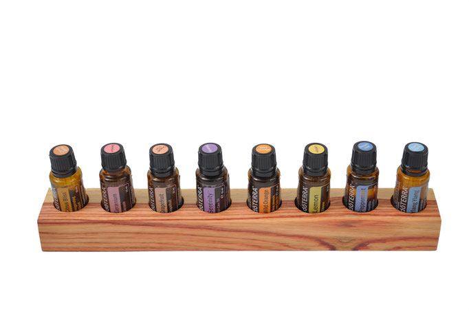 Rosenholz Aufsteller/Display für 8 Fl. dōTERRA oil Nr.3