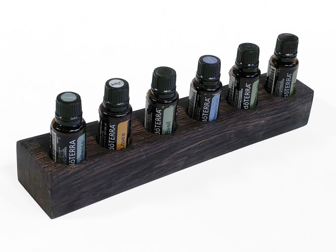 Mooreichenholz Aufsteller/Display für 6 Fl. dōTERRA oil Nr.8