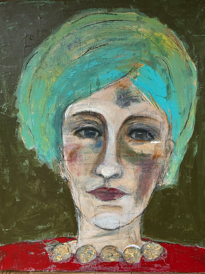 Die Selbstbewusste- Acryl auf Leinwand 40 x 50 cm 