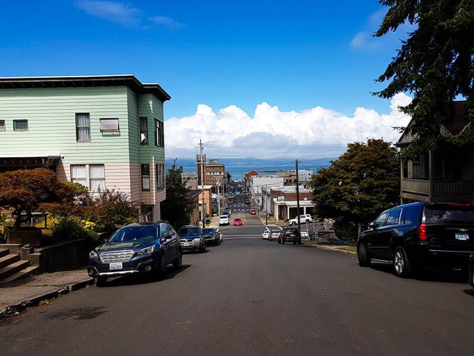 USA Roadtrip Oregon Astoria Sehenswürdigkeiten steile Straßen