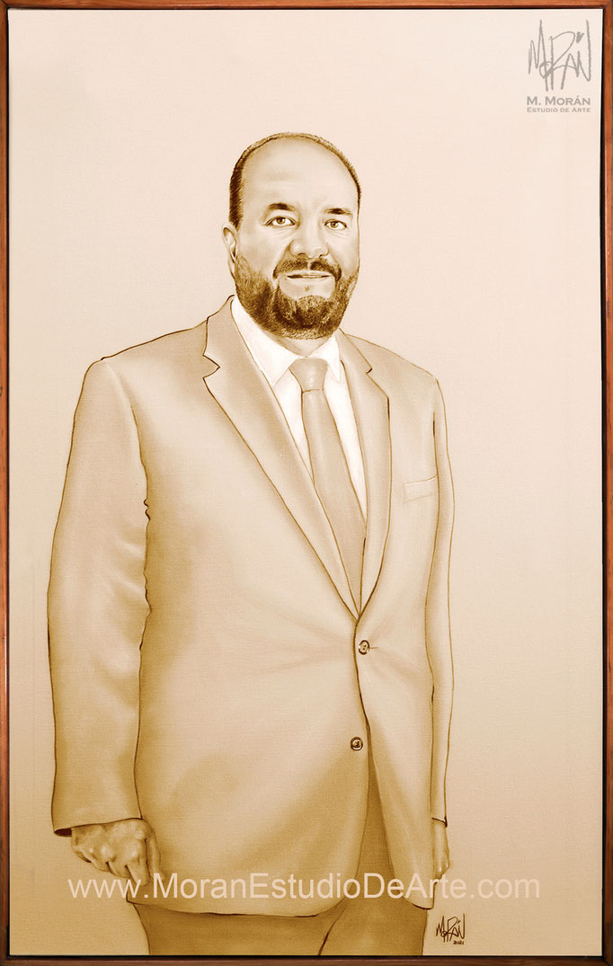 Alejandro Habib Nicolas retrato al oleo PGJEH Procuraduría General de Justicia del Estado de Hidalgo