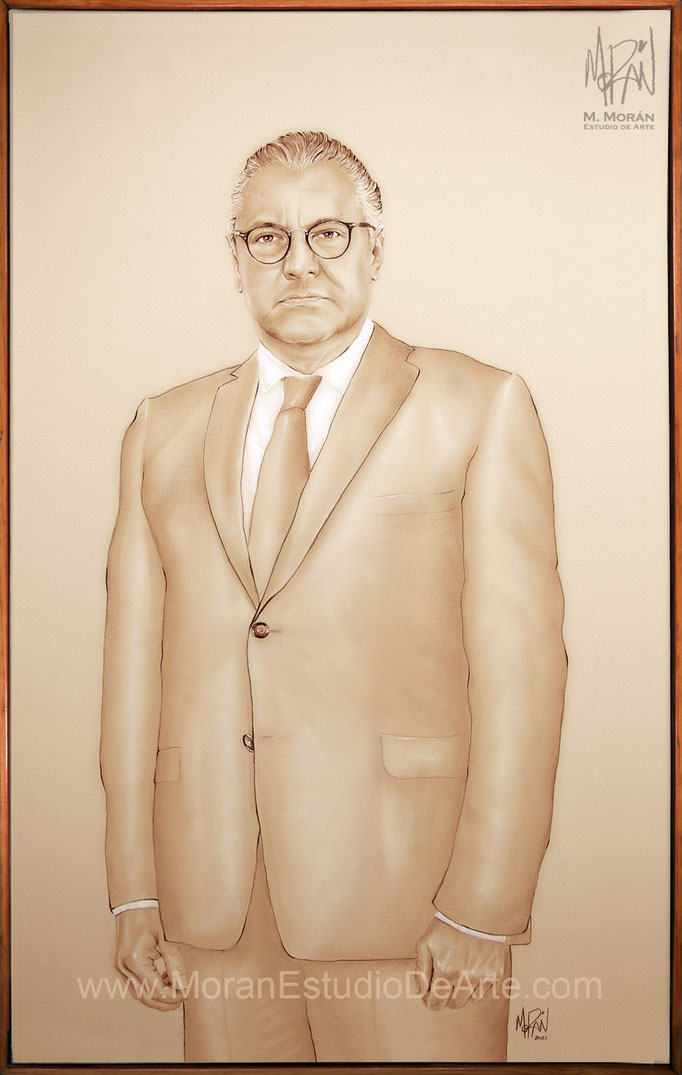 Raúl Arroyo retrato al oleo PGJEH Procuraduría General de Justicia del Estado de Hidalgo