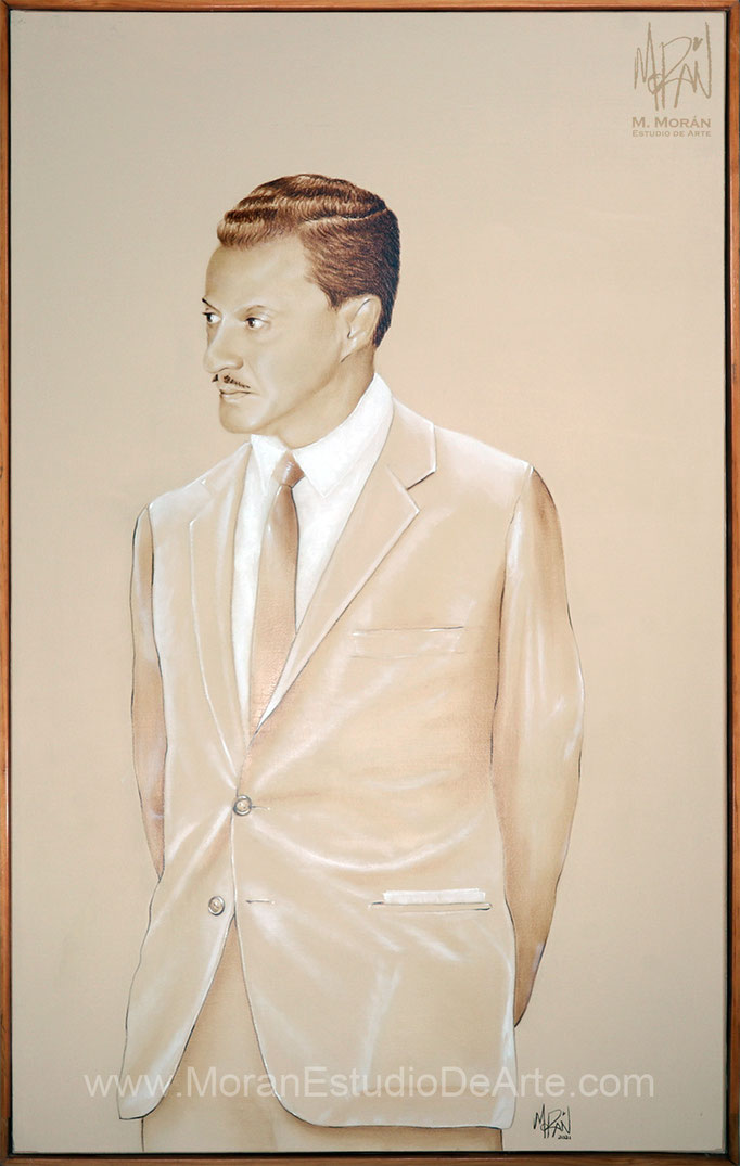 Retrato al oleo Procuraduría General de Justicia del Estado de Hidalgo PGJEH Humberto Velazco Avilés