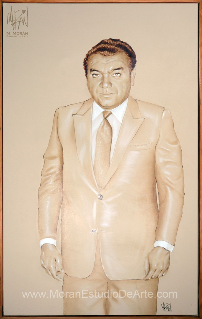 Retrato al oleo Roberto Valdespino Castillo Procuraduría General de Justicia del Estado de Hidalgo PGJEH 