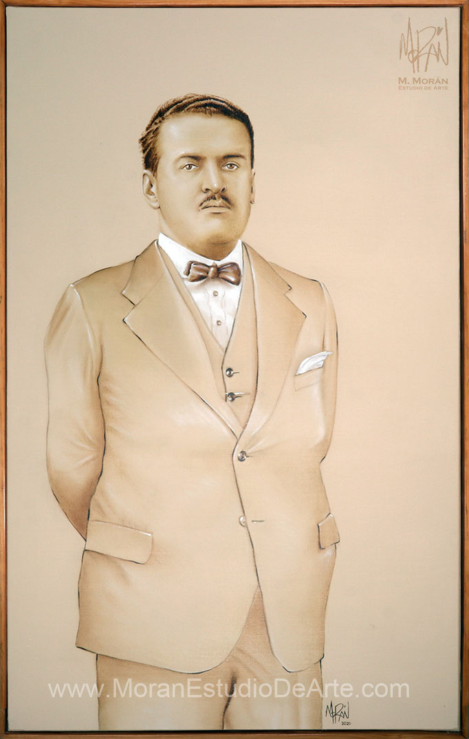 Retrato al oleo Procuraduría General de Justicia del Estado de Hidalgo PGJEH Cresenciano Aguilera