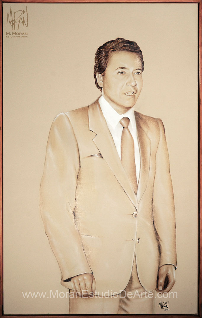 Retrato al oleo PGJEH Procuraduría General de Justicia del Estado de Hidalgo Andres García Montaño