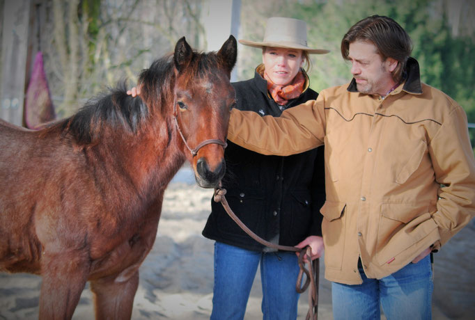 Haylee mit ihrer neuen Besitzerin Kathrin Weidner (von Copper Mountain - Horsemen's ranch and lodge)