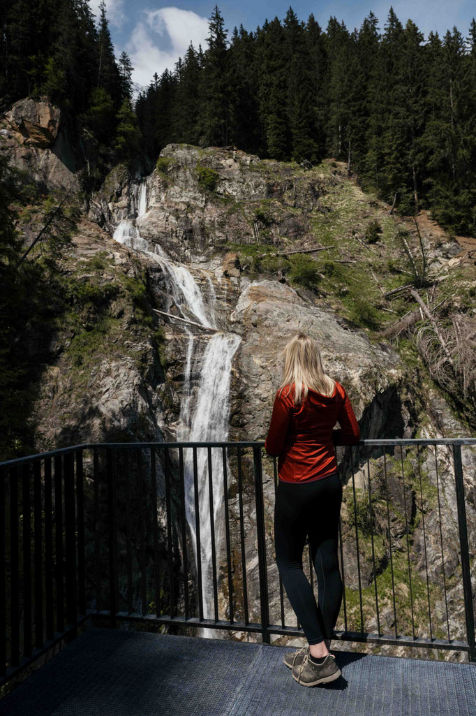 auf der Aussichtsplattform zum Klammbachwasserfall