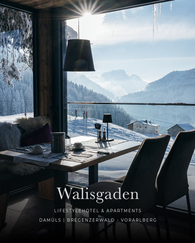 die schönsten Hotels in den Alpen: WALISGADEN Resort, Lifestylehotel - Boutiquehotel - Apartment, Damüls/Bregenzerwald/Vorarlberg #mountainhideaways
