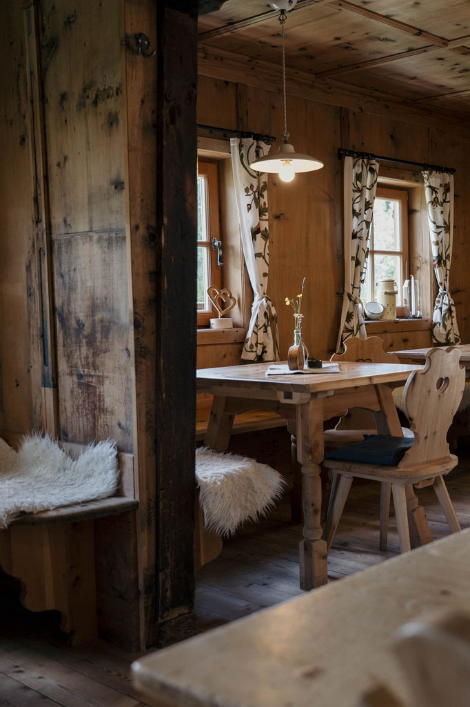 gemütliche Stube in der Berger Alm im Antholzertal