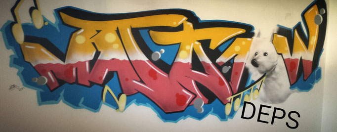 Chambre ado, graffiti lettage