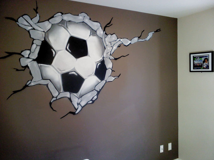 Soccer, foot,graffiti murale, Deps