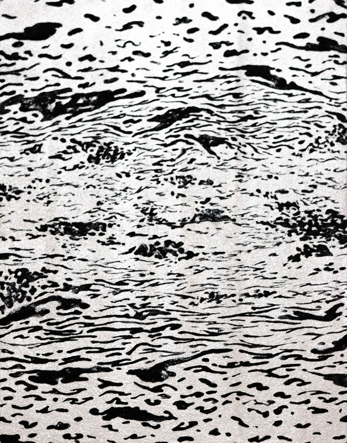 empty #36 / 2019 year / cloth, mineral pigment, nikawa / H18 × W14 cm 