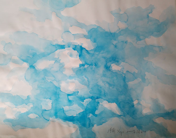 "IN THE SKY" BY JI XU  64,5X 49,5 CM COLOURS ON PAPER / PRICE: VERY SPECIAL OFFER!!!! ONLY 999,00€