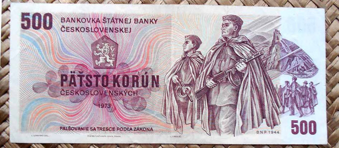 Checoslovaquia 500 korun 1973 anverso