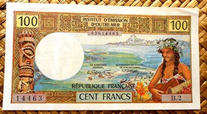 Polinesia francesa 100 francos 1996  anverso