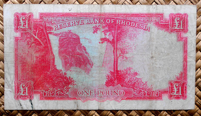 Rodesia 1 pound 1964 reverso