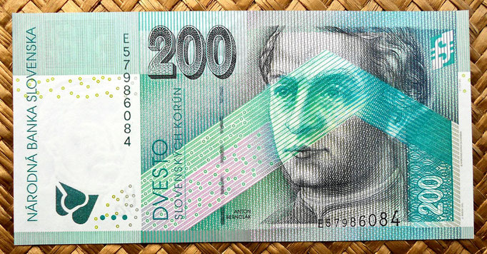 Eslovaquia 200 korun 2002 anverso