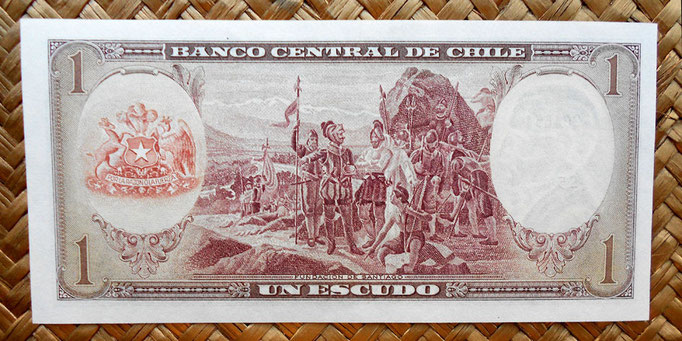 Chile 1 escudo 1962-70 reverso