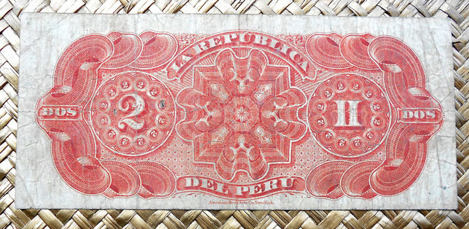 Perú 2 soles 1879 reverso