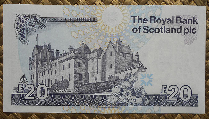 Escocia 20 pounds 2007 (150x80mm) pk.354d reverso