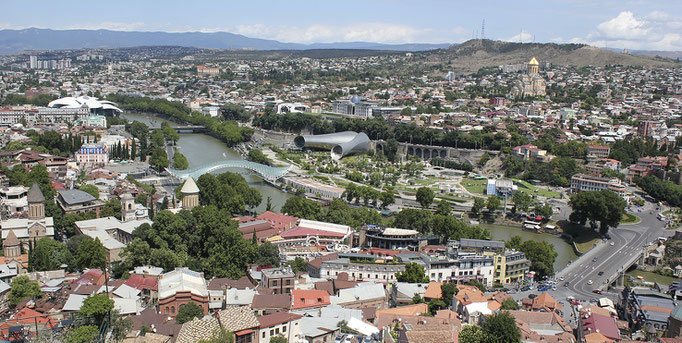 Tbilisi desde el castillo Narikala