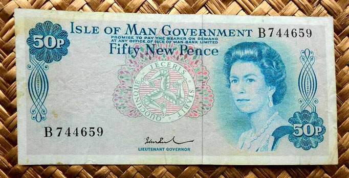 Isla de Man 50 new pence 1979 anverso