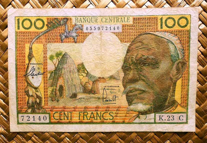 Africa Ecuatorial 100 francos 1963 anverso (120x82mm)