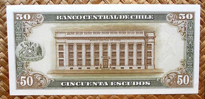 Chile 50 escudos 1973-75 reverso