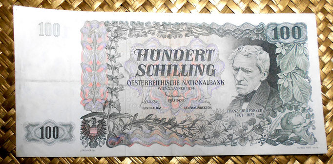 Austria 100 shillings 1954 anverso
