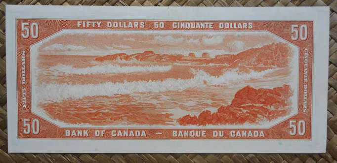 Canada 50 dollars 1954 pk.81b reverso