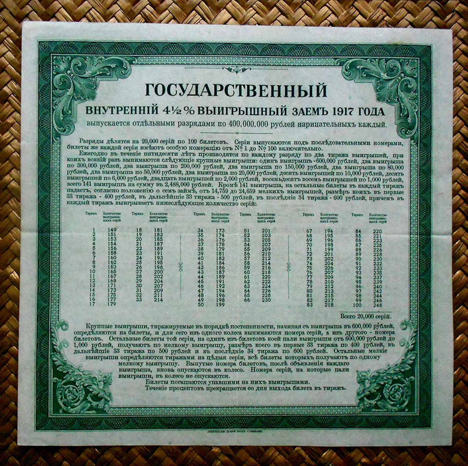 Rusia Siberia Bono verde 200 rublos 1919 Almirante Kolchak reverso 