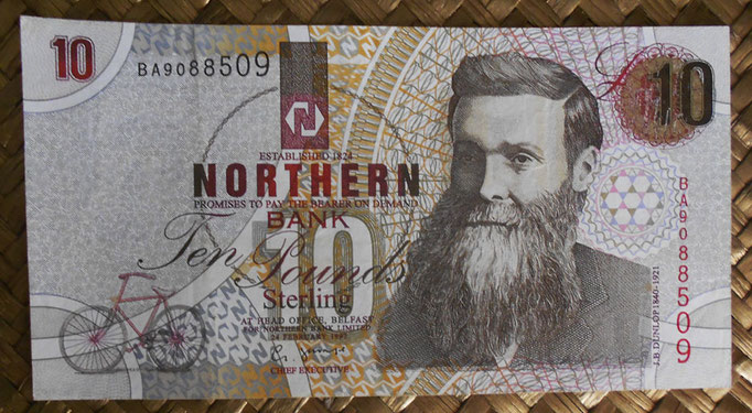 Irlanda del Norte 10 libras 1997 Northern Bank (140x74mm) pk.198a anverso