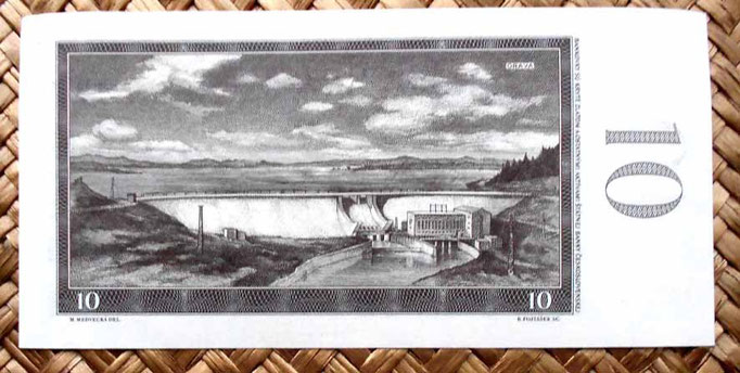 Checoslovaquia 10 korun 1960 reverso