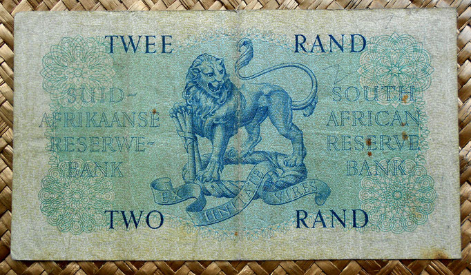 Sudáfrica 2 rand 1962 reverso