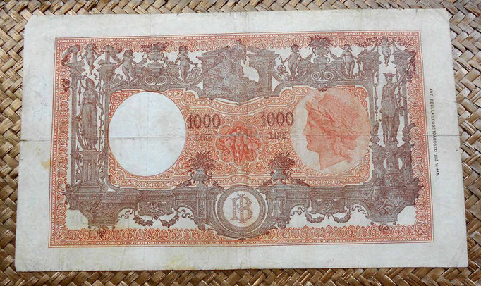 Italia 1000 liras 1946 reverso