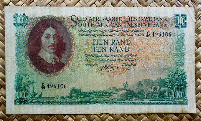 Sudáfrica 10 rand 1962 (170x96mm) anverso