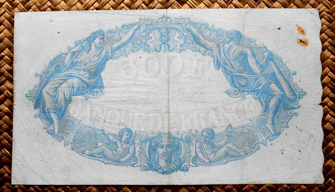 Francia 500 francos Bleu et Rose 1932 reverso