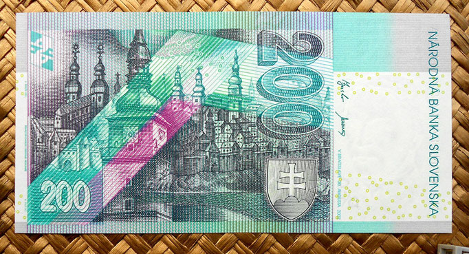 Eslovaquia 200 korun 2002 reverso