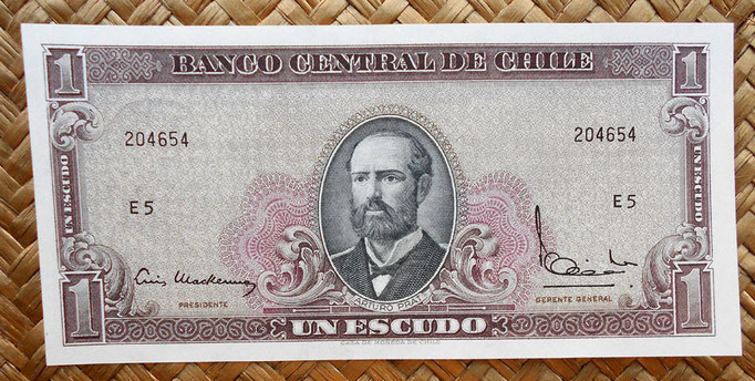 Chile 1 escudo 1962-70 anverso