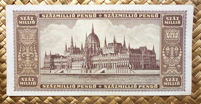 Hungria 100000000 pengos 1946 reverso