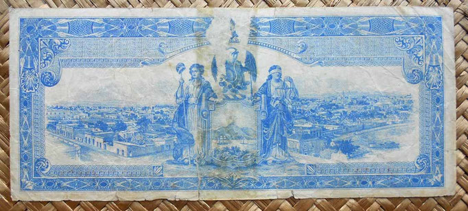 Mejico Estado de Sinaloa 10 pesos 1915 reverso
