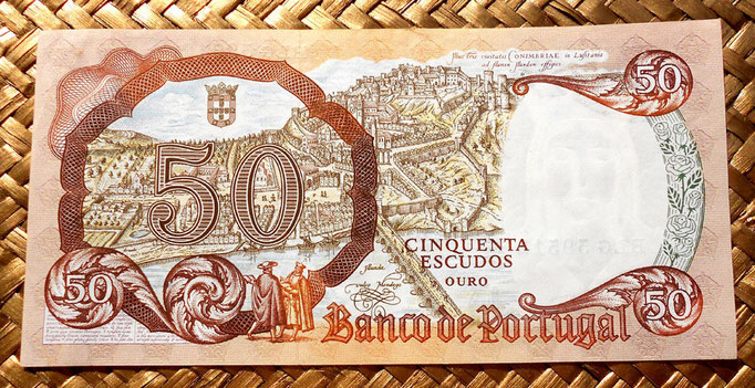 Portugal 50 escudos 1964 reverso