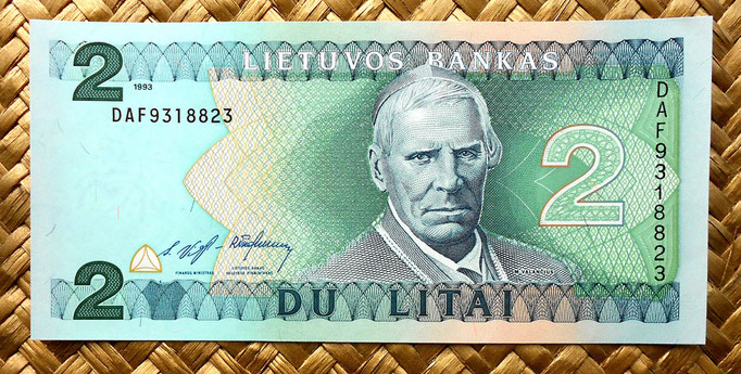Lituania 2 litu 1993 anverso