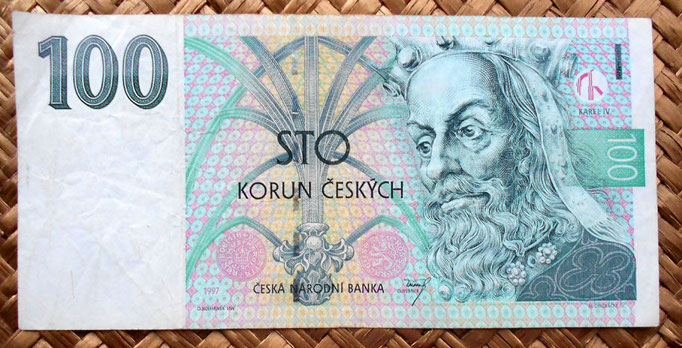 Chequia 100 korun 1997 anverso