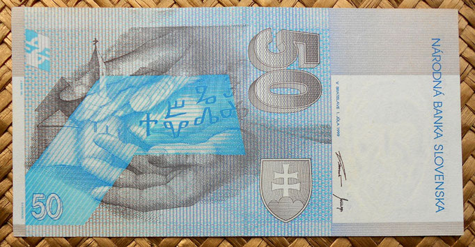 Eslovaquia 50 korun 1999 reverso